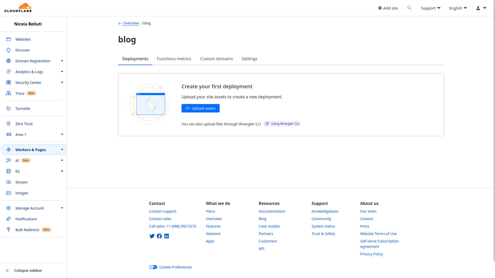 The "Upload
assets" button. You can notice some small text under the button... The "Upload assets" button